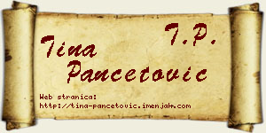 Tina Pančetović vizit kartica